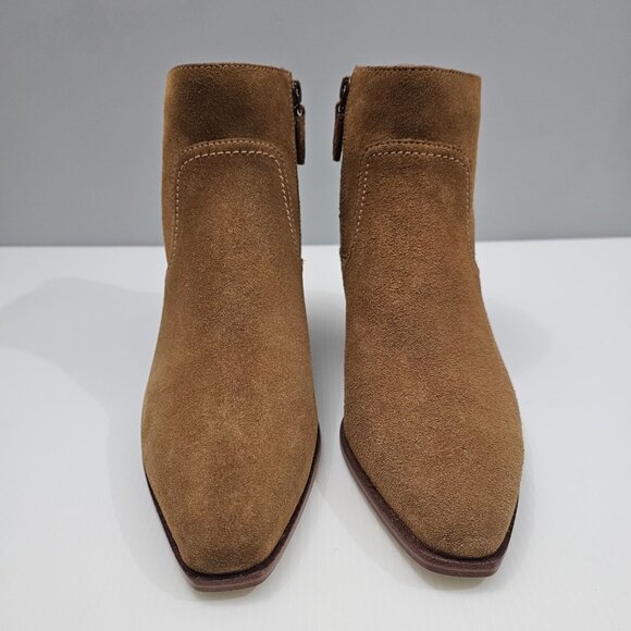 NEW Cole Haan Naia Ankle Boot Womens 8 Golden Toffee Suede Western Cowgirl Fall - Picture 5 of 14